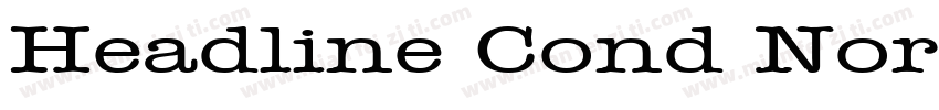 Headline Cond Normal字体转换